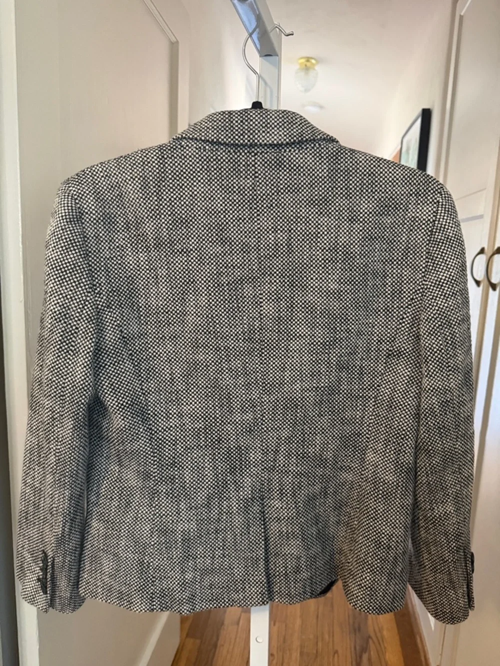 Ann Taylor Black and White Tweed Blazer